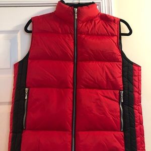 Red and black outdoor vest